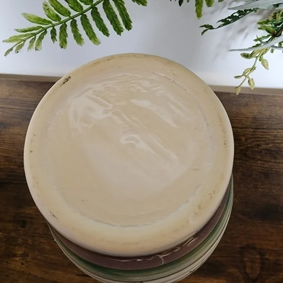 VINTAGE HANDMADE VASE Floral American Artisan Pottery Olde Towne BLEEDING HEART. - Picture 5 of 8